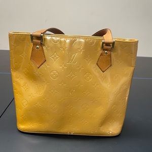 Yellow Louis Vuitton Vernis Houston Bag